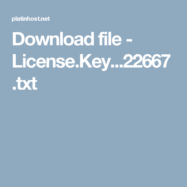 license key txt download